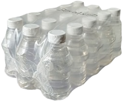 Ilustrasi multipack botol dengan shrink film PE pada katalog Multi Shrink Plast